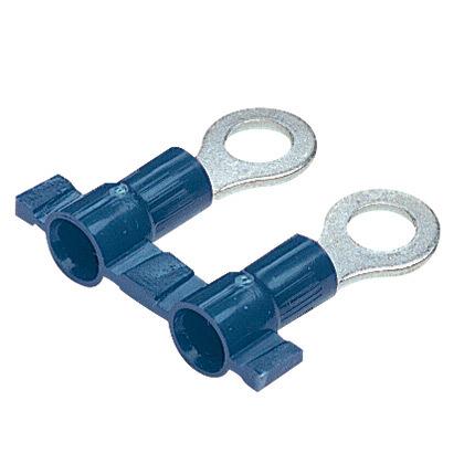Panduit Reel Smart Ring Terminal; #16 - 14; #10 Stud; Blue; Vinyl; 3000 ct. Reel